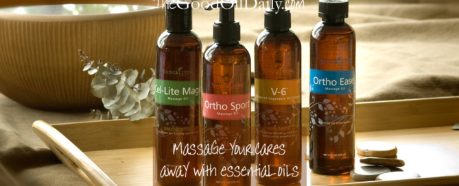 massage oil, essential oils for massage, young living, the good oil daily