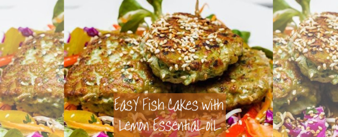 fish cakes, fish cakes with lemon essential oil,