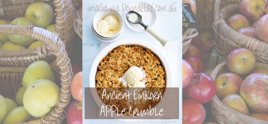 young living einkorn apple crumble, the good oil daily